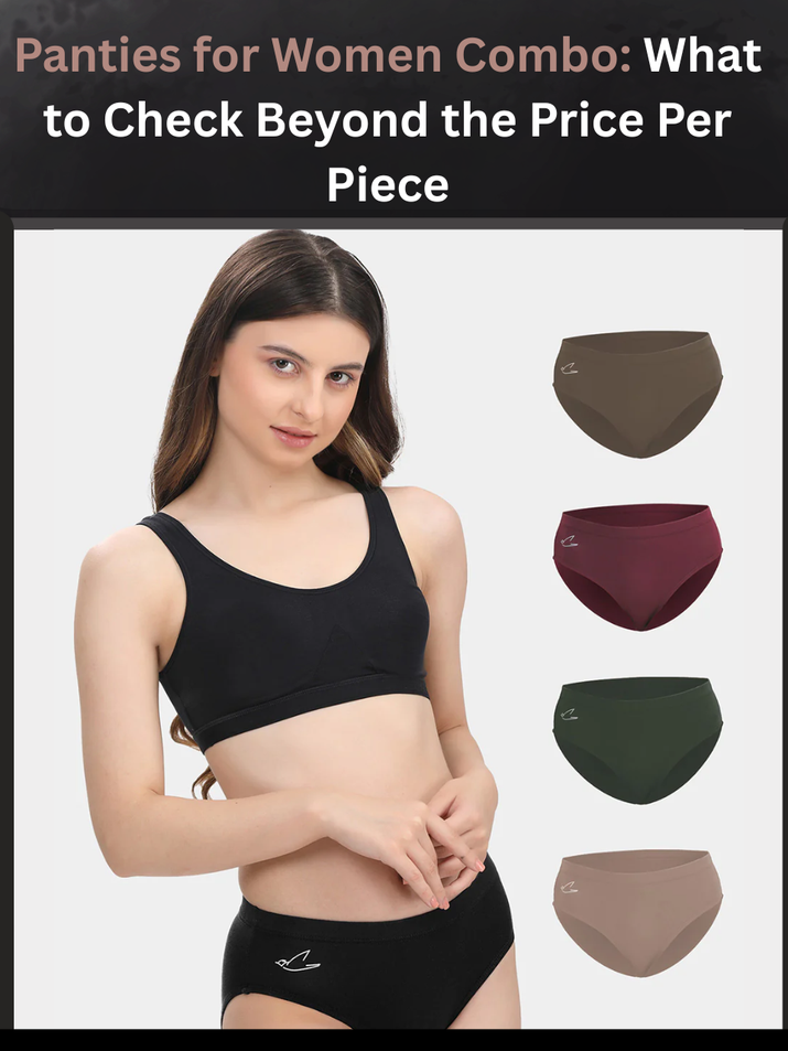 Freecultr panties for women combo pack showing multiple styles and colors arranged flat with consistent fabric finish on neutral background