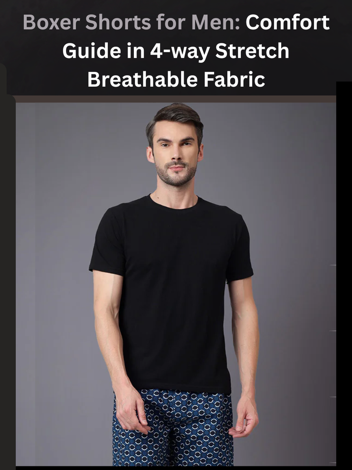 Freecultr boxer shorts for men shown in relaxed fit