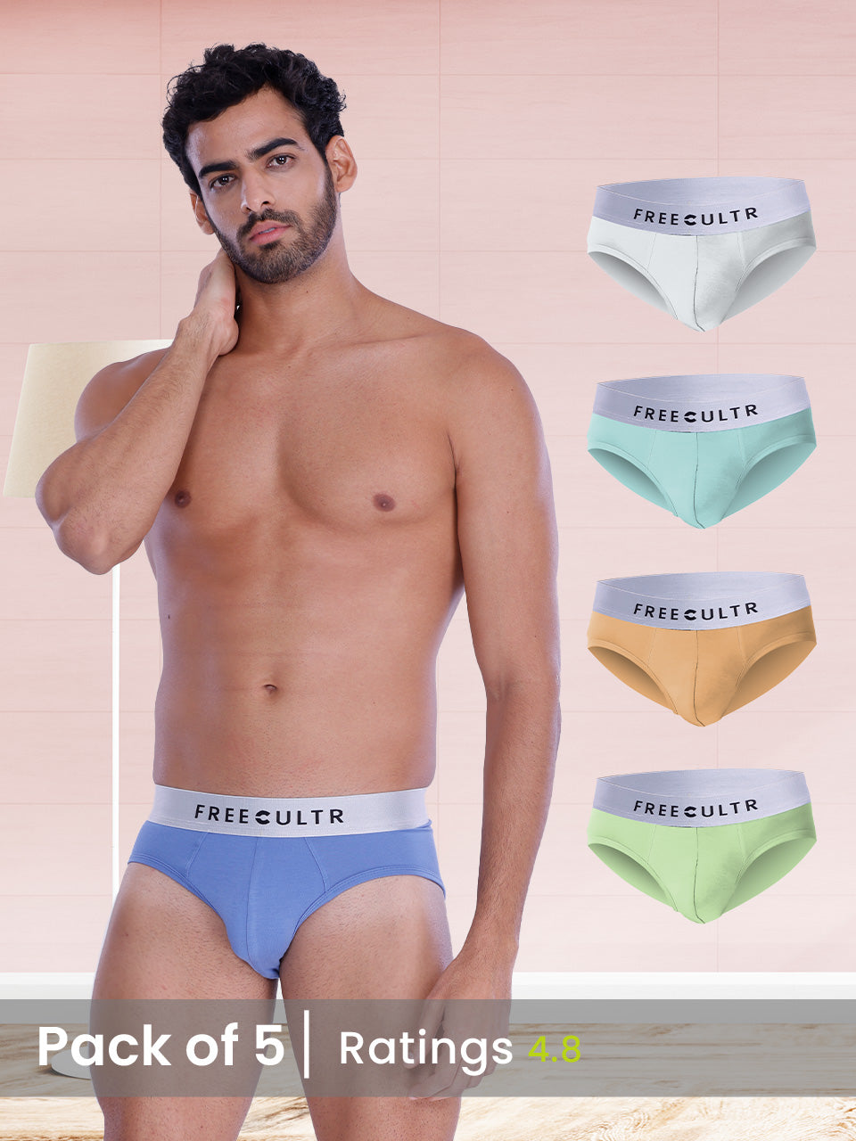 A curated selection of premium men's underwear showcasing fabric texture and fit.