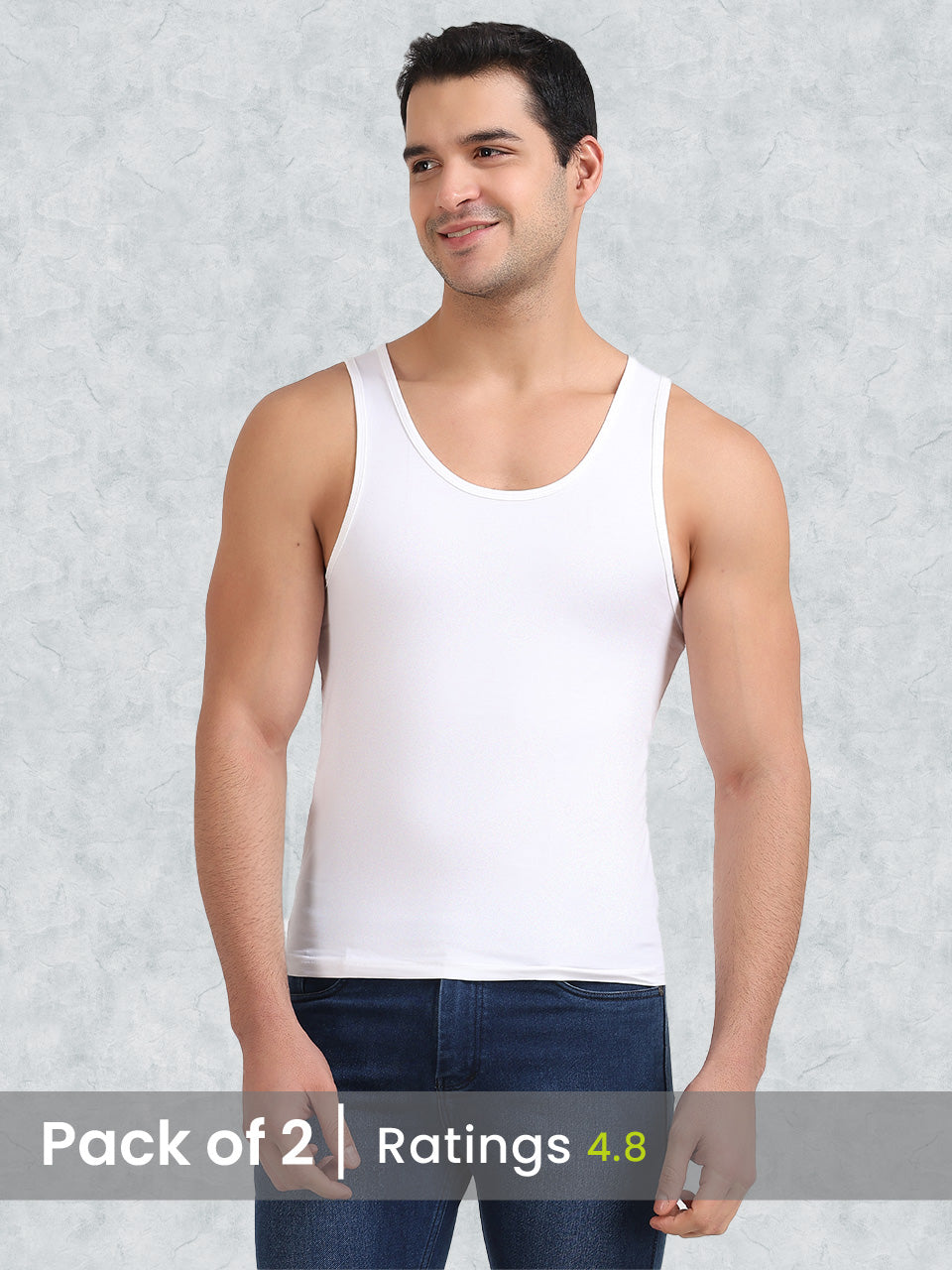 A close-up shot of men's innerwear, highlighting the breathable fabric and premium materials for ultimate comfort.