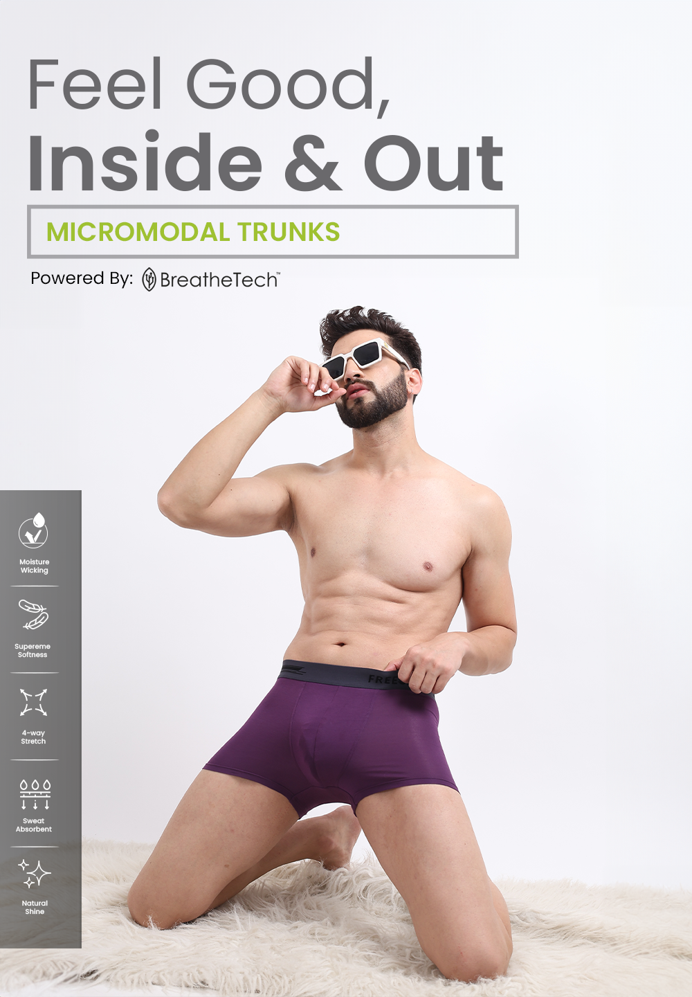 Men's Snug Fit Trunks – Supportive Comfort & Streamlined Silhouette