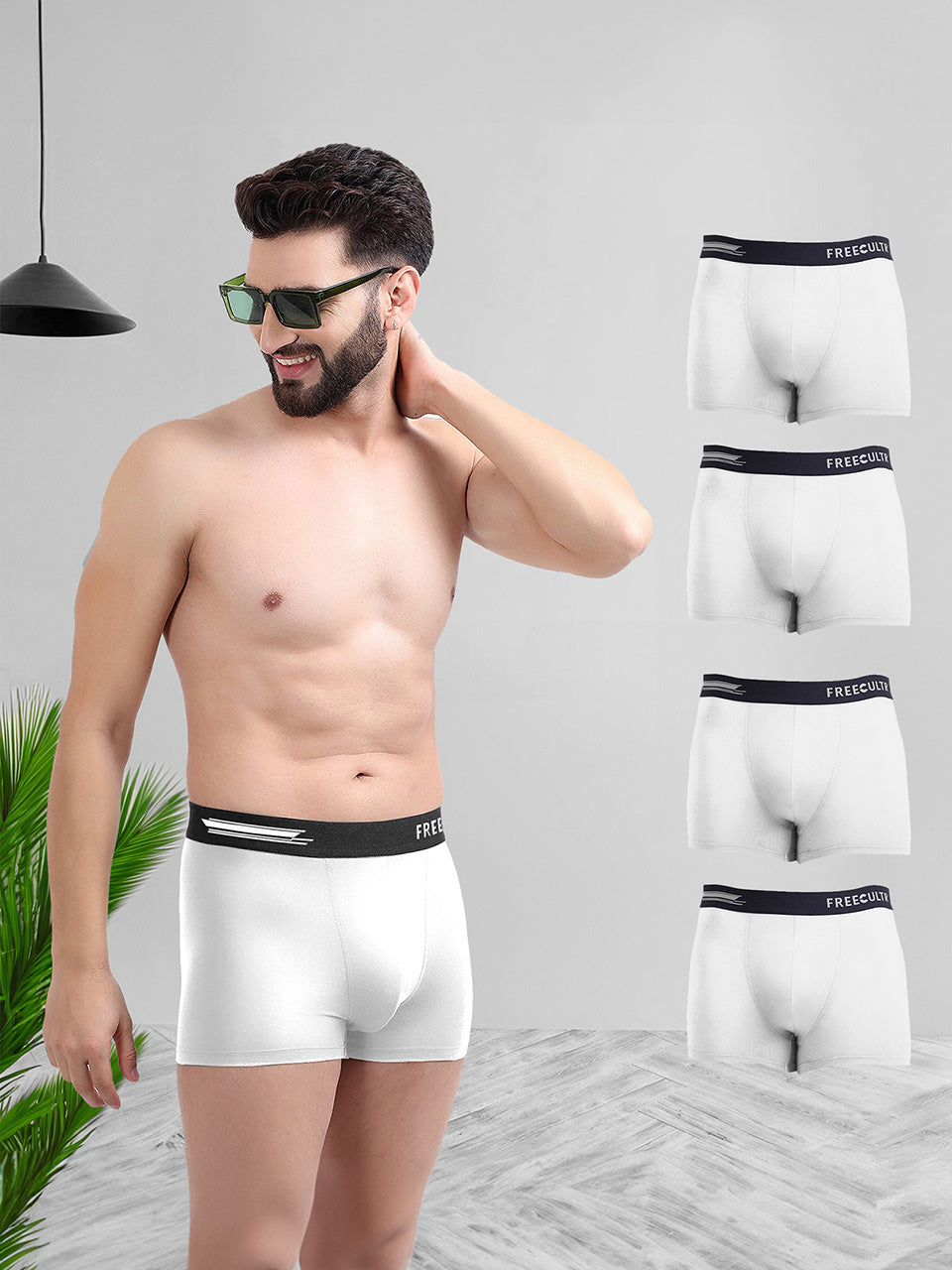 All Same Colors Men's Anti-Bacterial Micro Modal Trunk (Pack of 5)