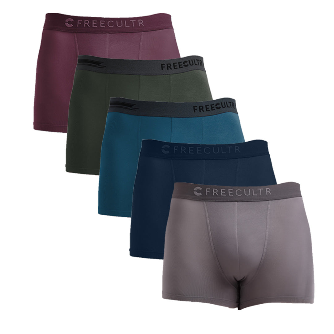 Men's Anti-Bacterial Micro Modal Plain Trunk (Pack of 5)- Test