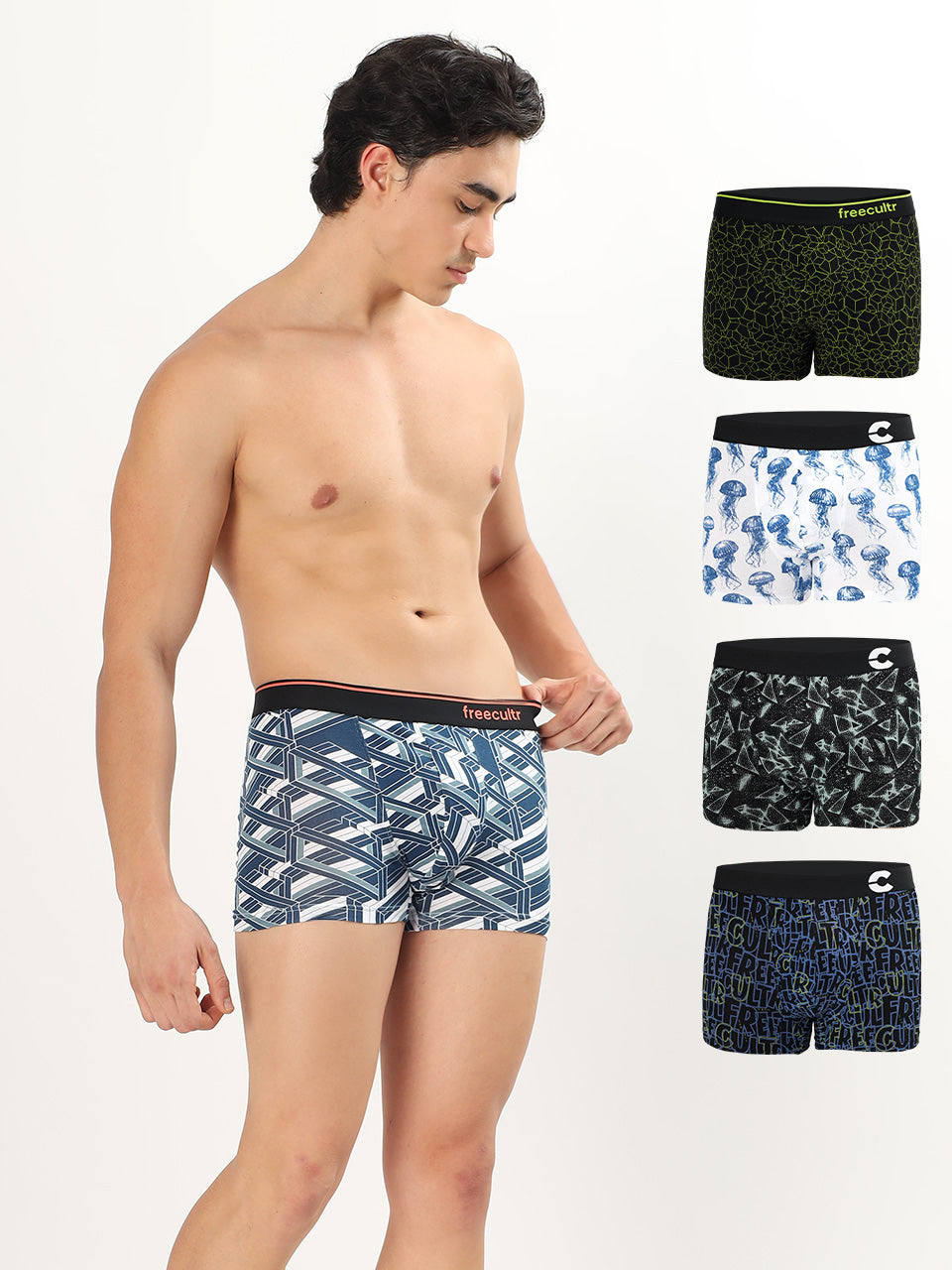 Men's Cotton Printed Trunk (Pack of 5)