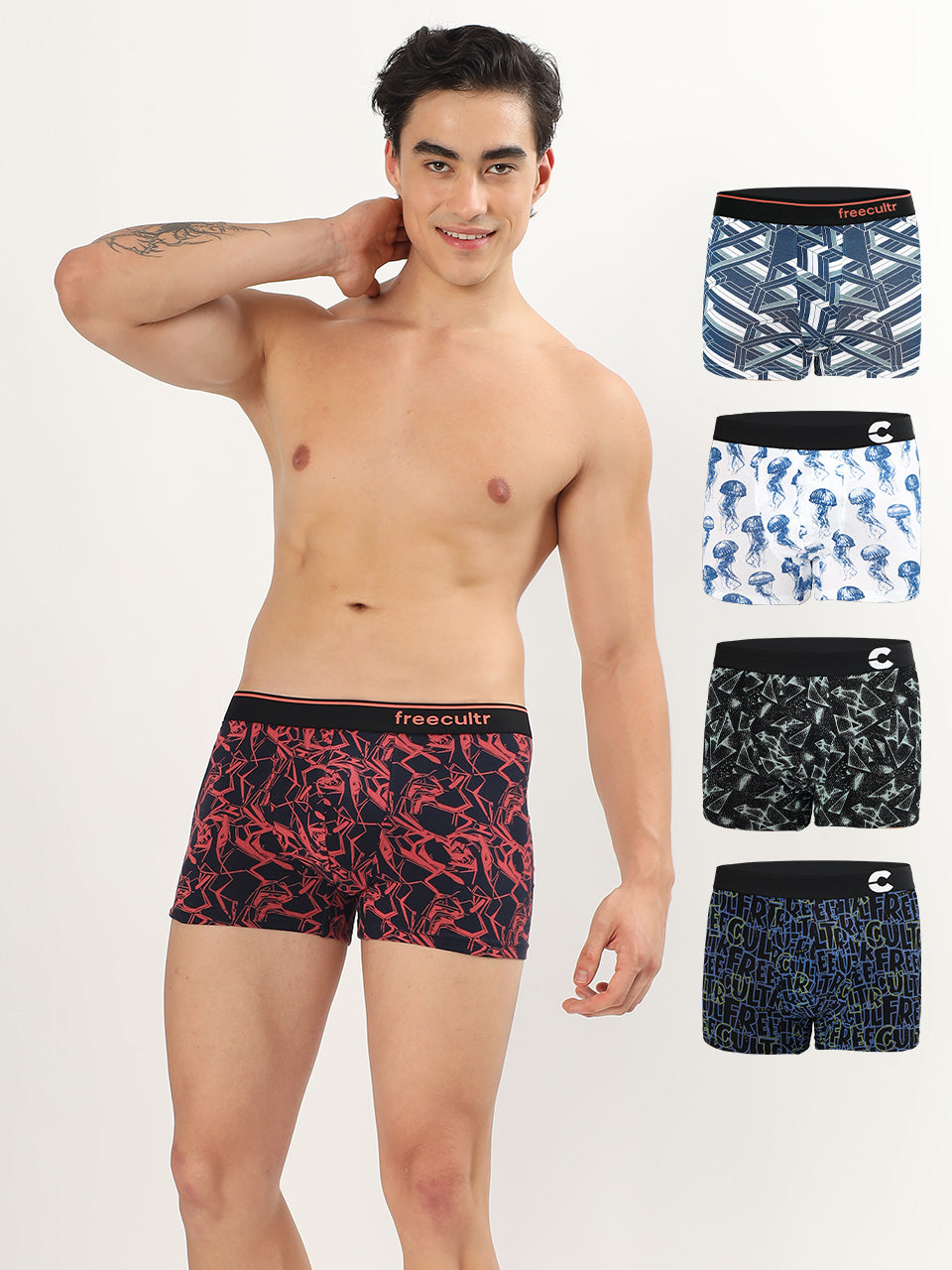 Men's Cotton Printed Trunk (Pack of 5)