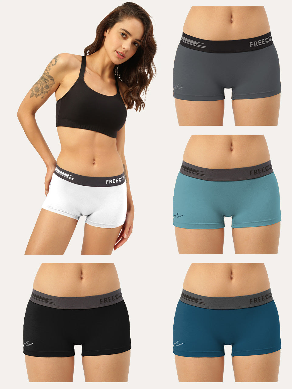 Women's Micro Modal Boy Shorts (Pack of 5)