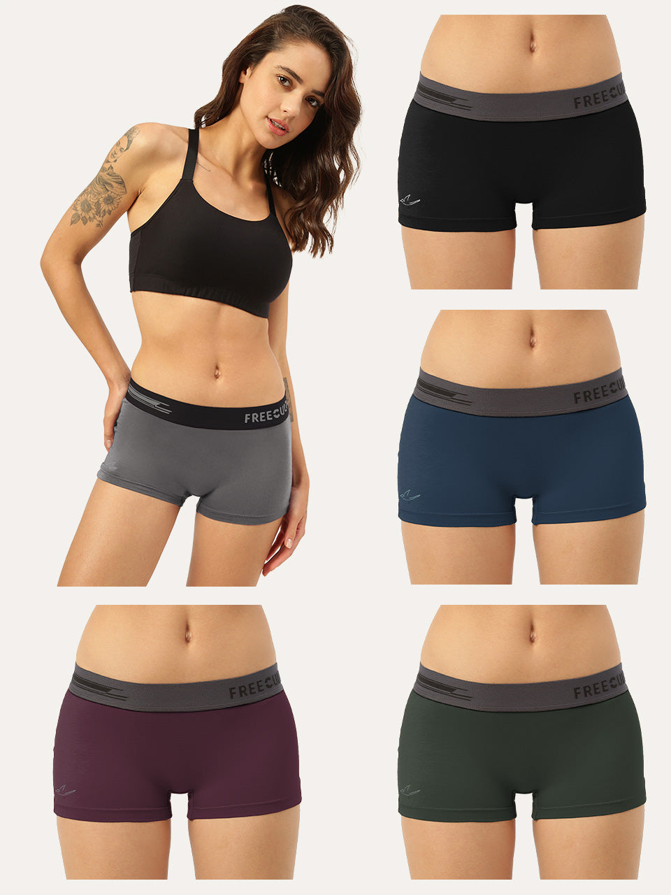 Women's Micro Modal Boy Shorts (Pack of 5)