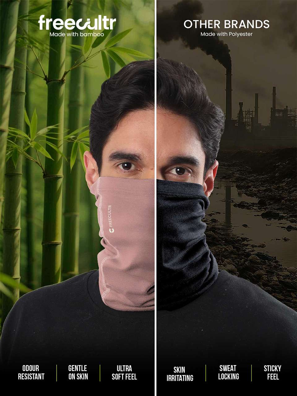 Unisex Organic Bandana Masks - Plain (Pack of 4)