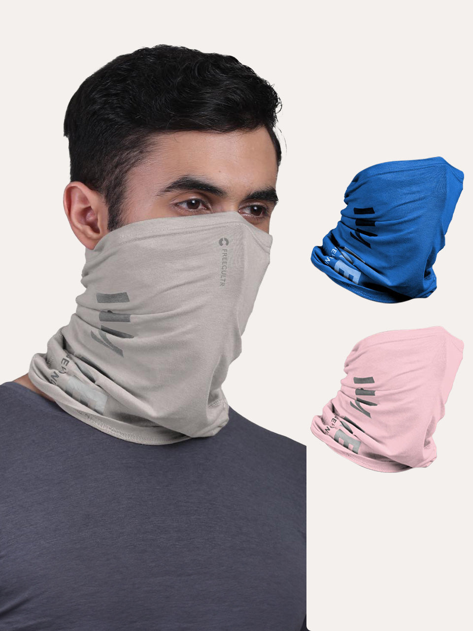 Unisex Organic Bandana Masks - Printed (Pack of 3)