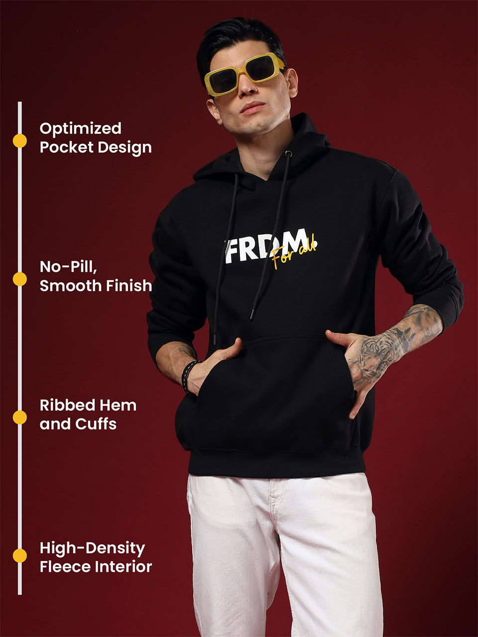 FRDM. Black Hoodie