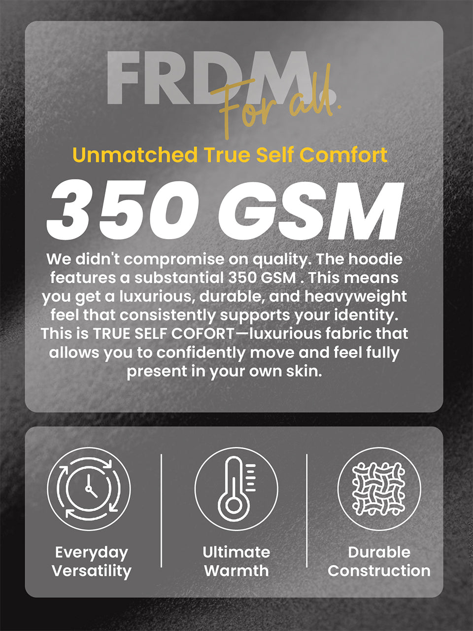 FRDM. Black Hoodie
