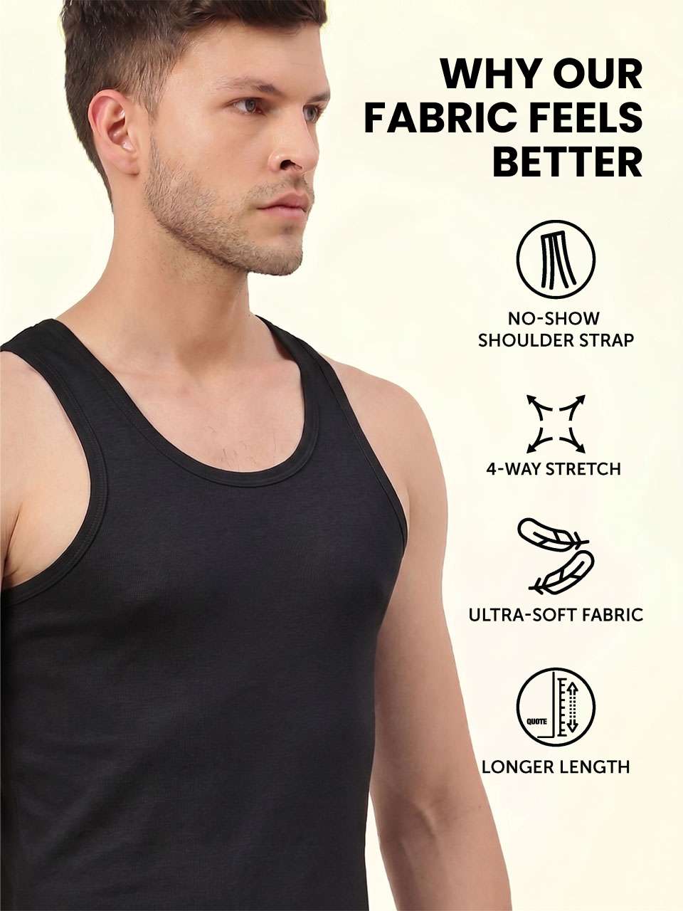Twin Skin Organic Bamboo Vest - Comfort Fit (Pack Of 1)