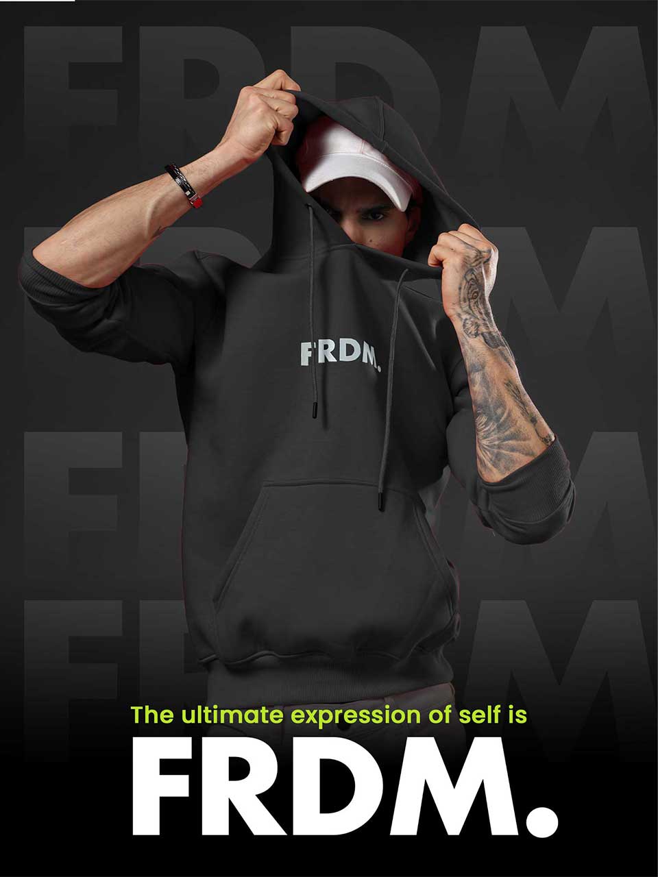 FRDM. Black Hoodie
