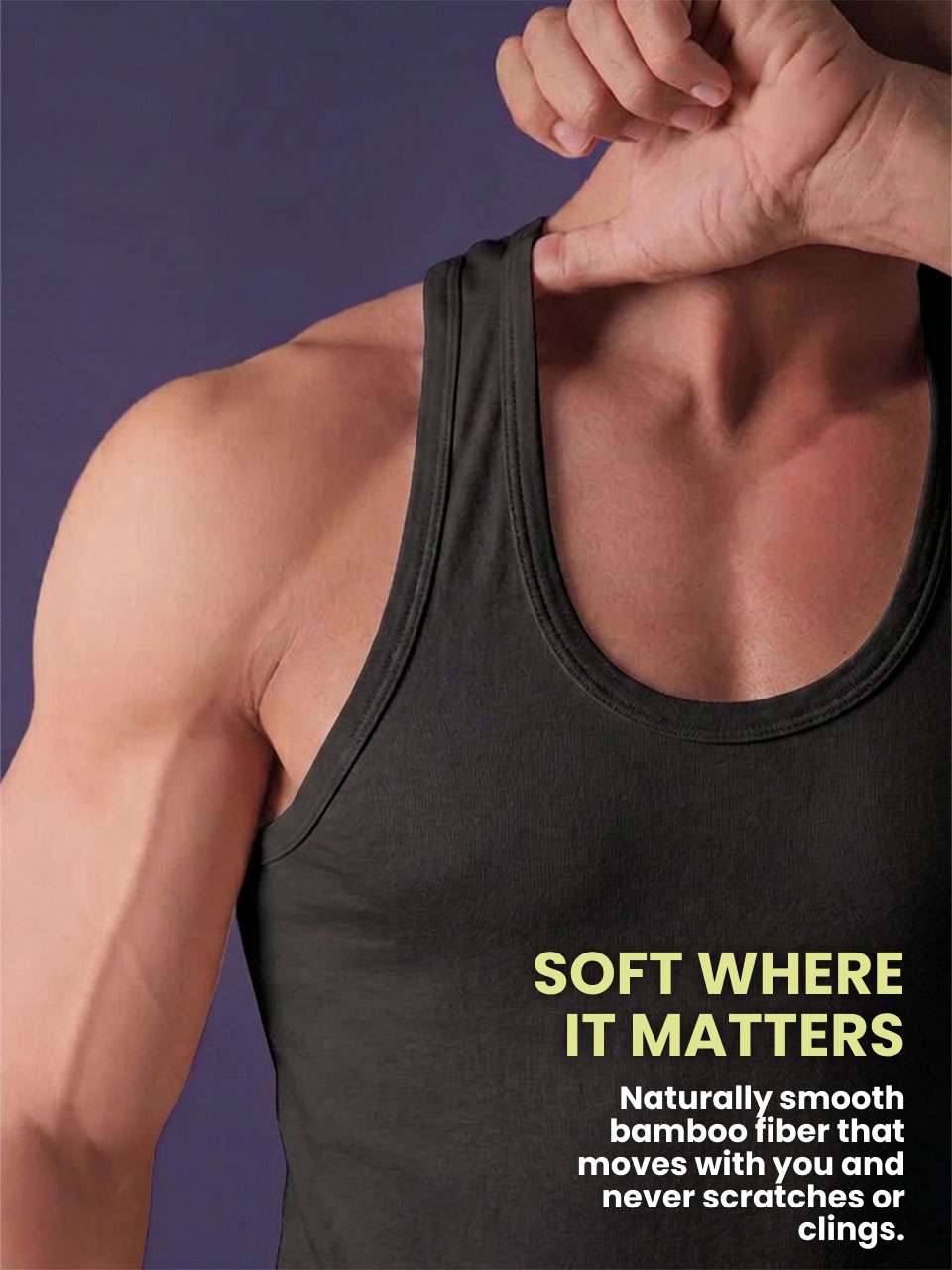 Twin Skin Organic Bamboo Vest - Comfort Fit (Pack Of 1)