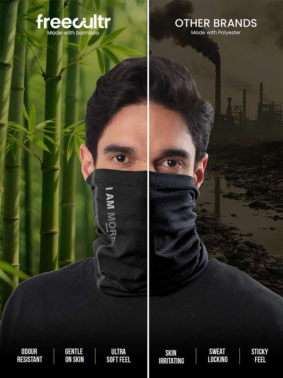 Unisex Organic Bandana Masks - Printed (Pack of 1)