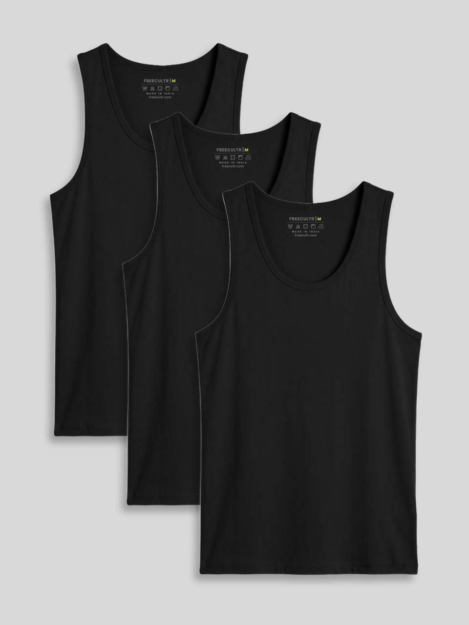 Regular Fit Organic Cotton Comfort Vest for Men-Pack of 3