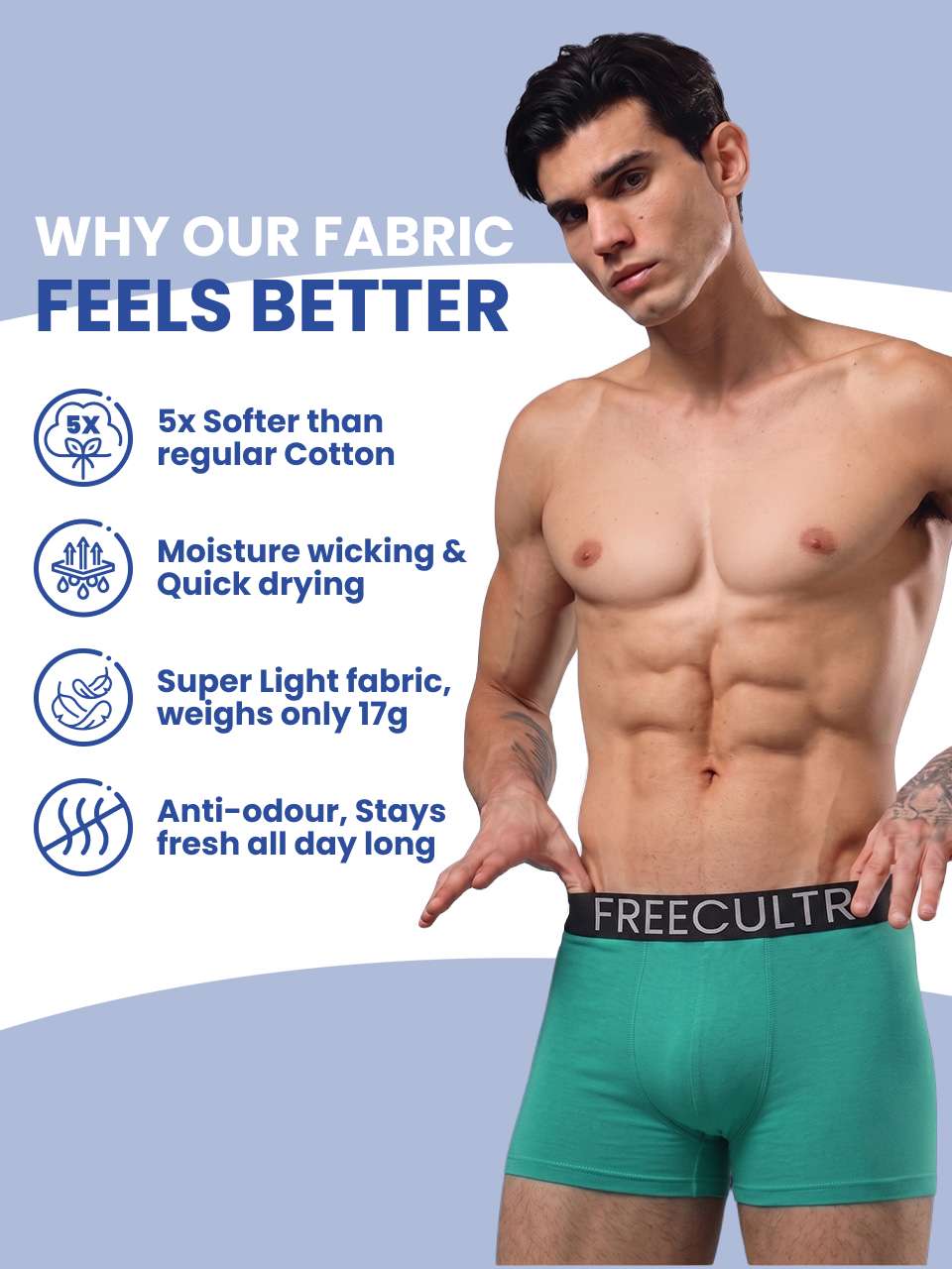 Men's Organic Cotton Trunks Pack of 4