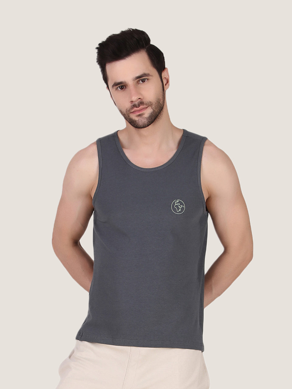 Retro Graphic Organic Bamboo Vest- Active Fit (Pack Of 2)