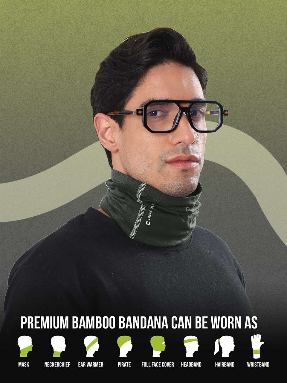 Unisex Organic Bandana Masks - Printed (Pack of 1)