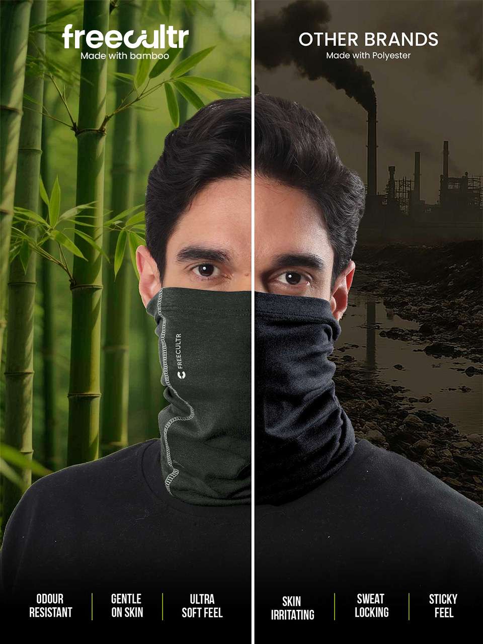 Unisex Organic Bandana Masks - Plain (Pack of 5)