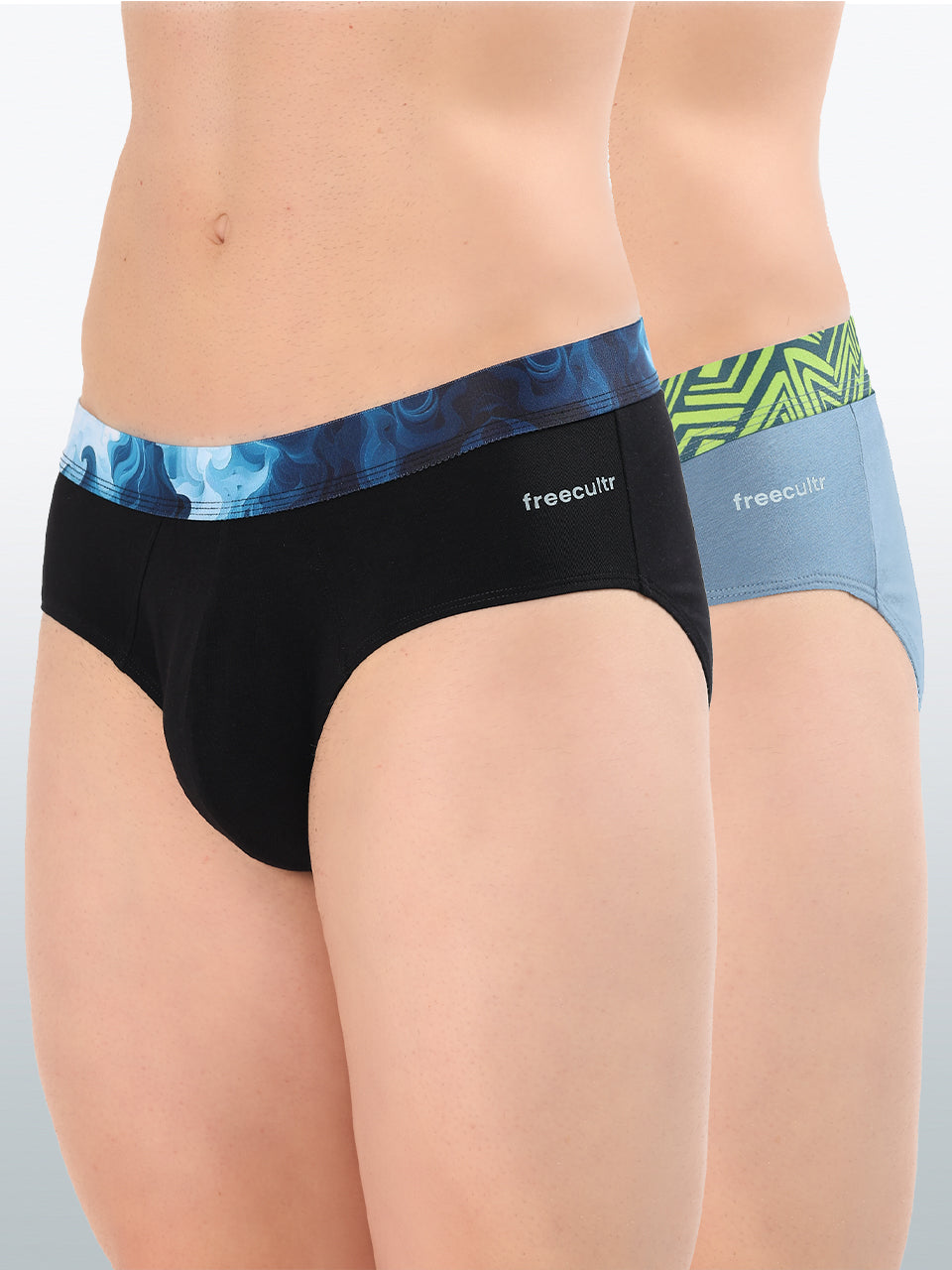 Men's Cotton Abstract Waistband Brief – Pack of 2