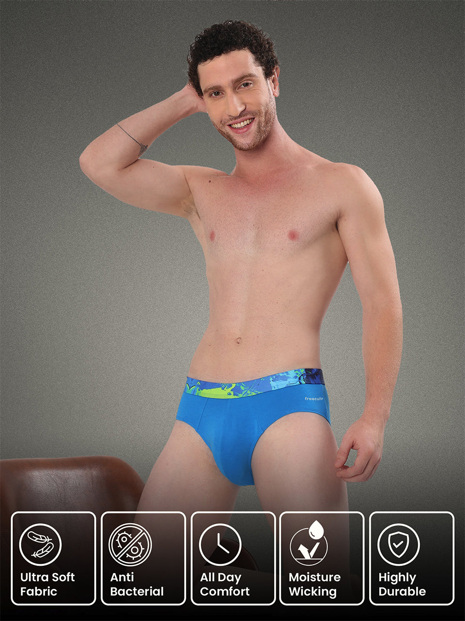 Men's Cotton Abstract Waistband Brief – Pack of 2