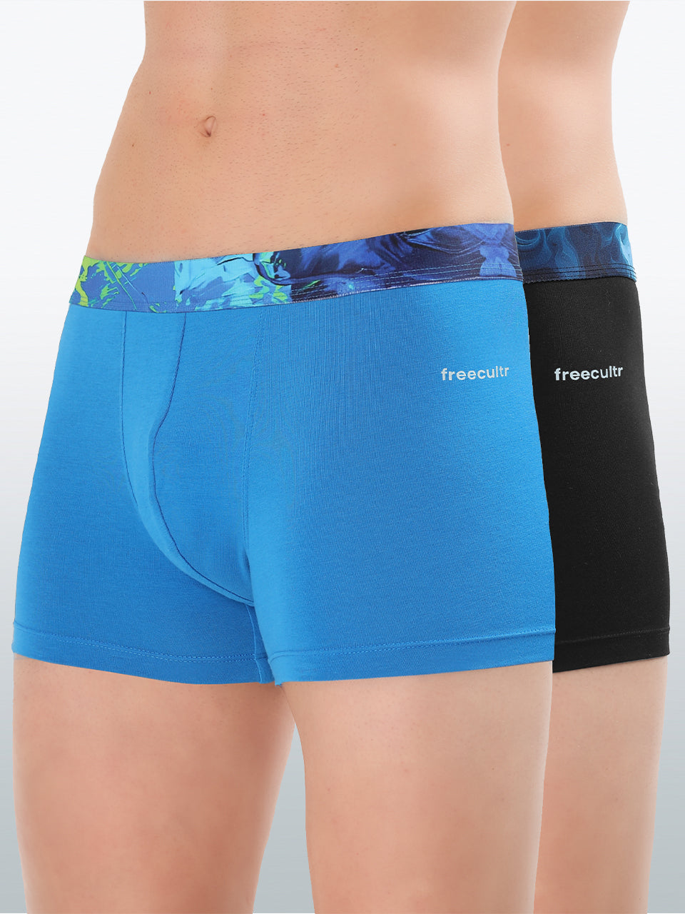 Men's Cotton Abstract Waistband Trunk – Pack of 2