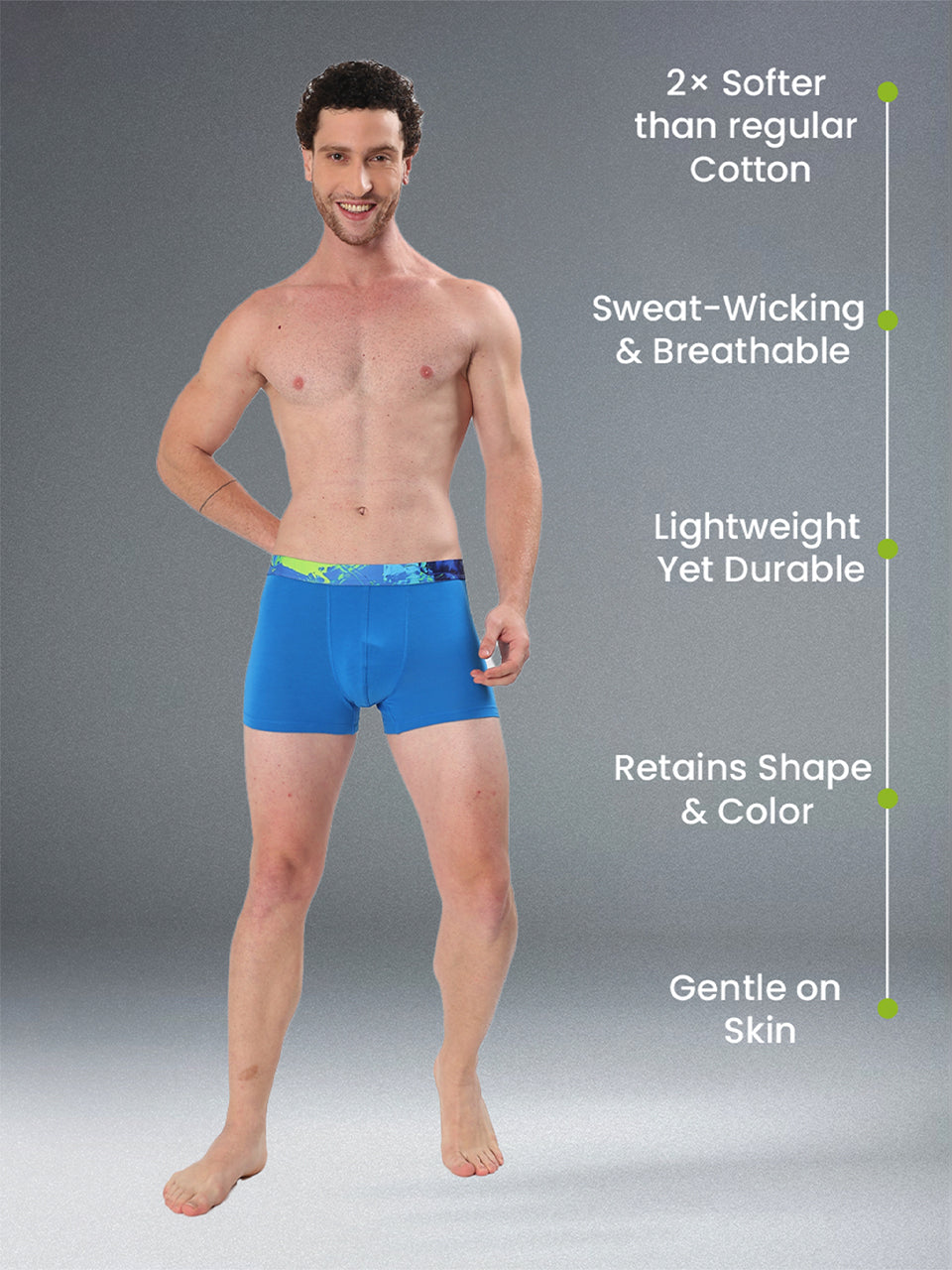 Men's Cotton Abstract Waistband Trunk – Pack of 2