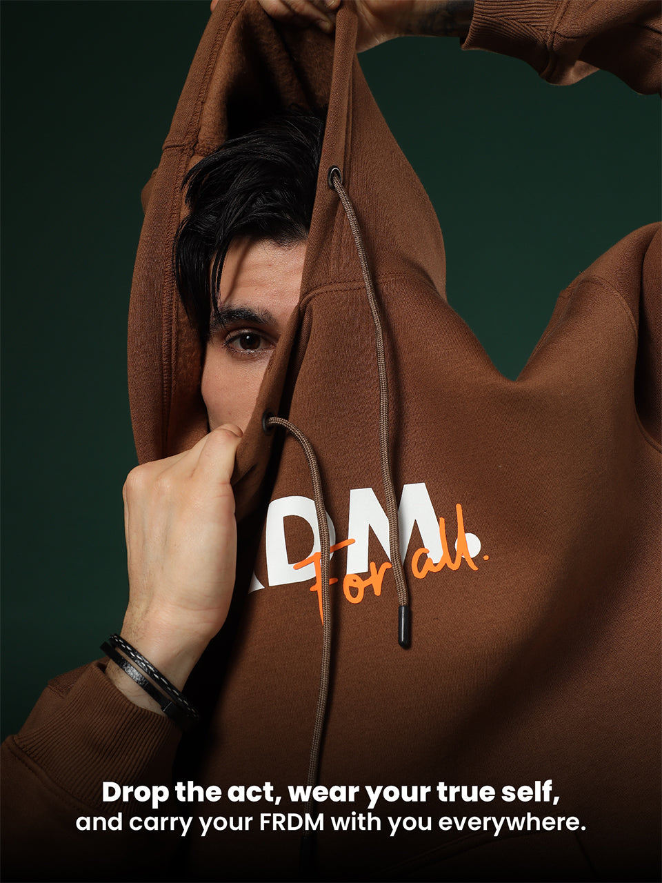 FRDM. Brown Hoodie