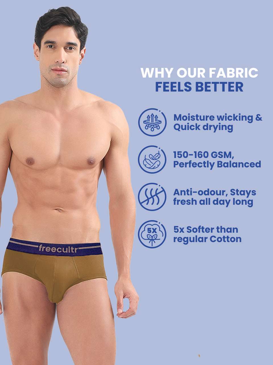 Men’s Adaptive Cotton Stretch Briefs Pack of 1