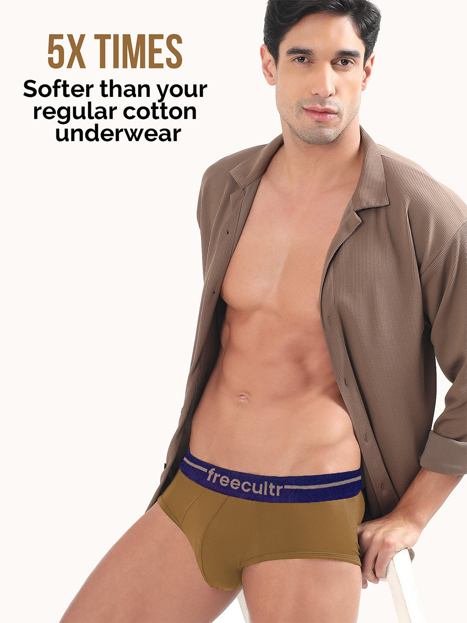 Men’s Adaptive Cotton Stretch Briefs Pack of 3