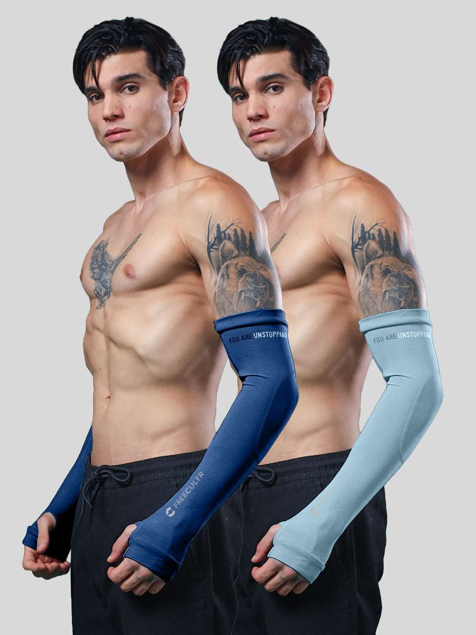 Unisex White Arm Sleeves (Pack of 2)