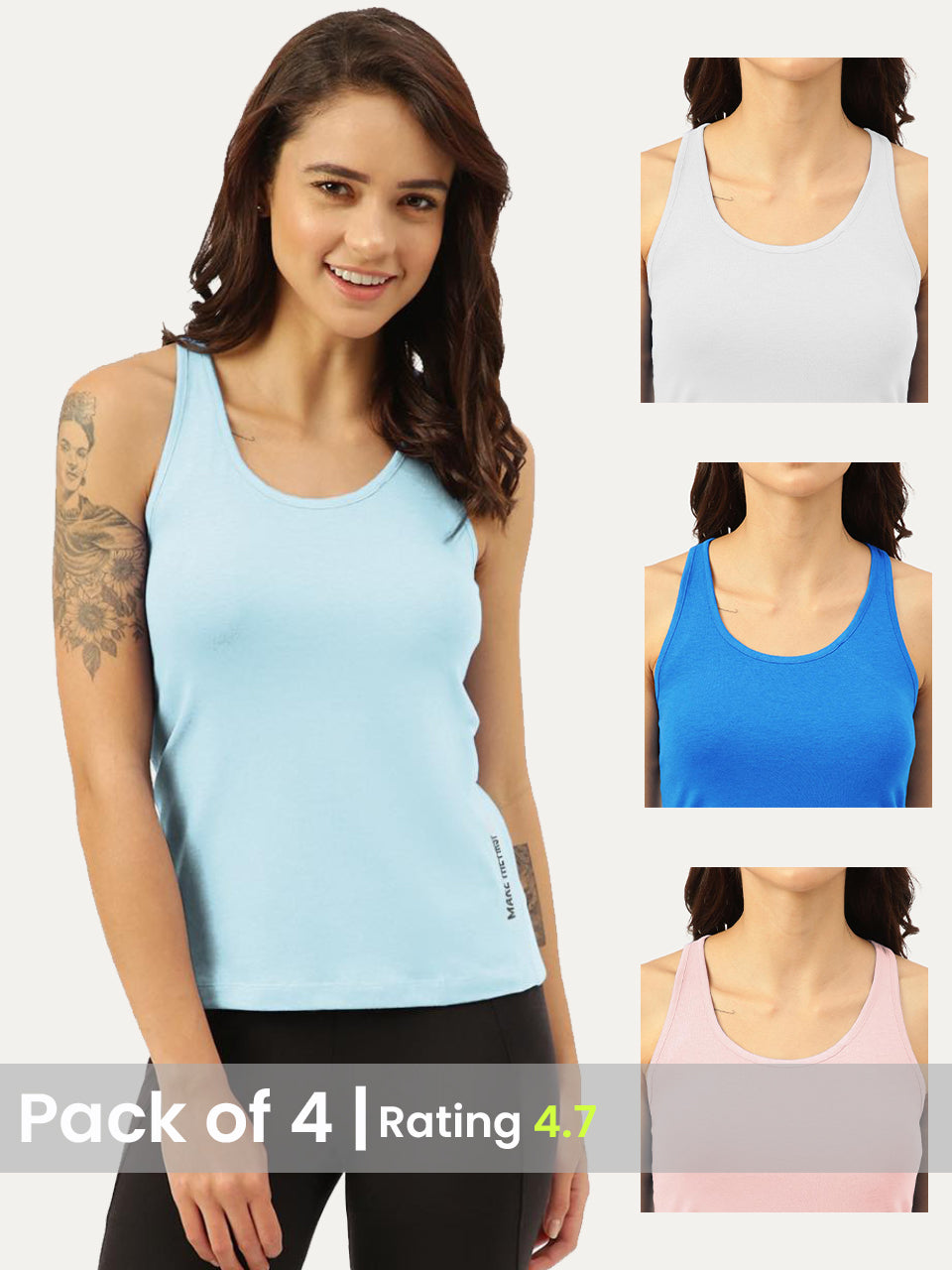 Twin Skin Women's Tanks (Pack of 4)