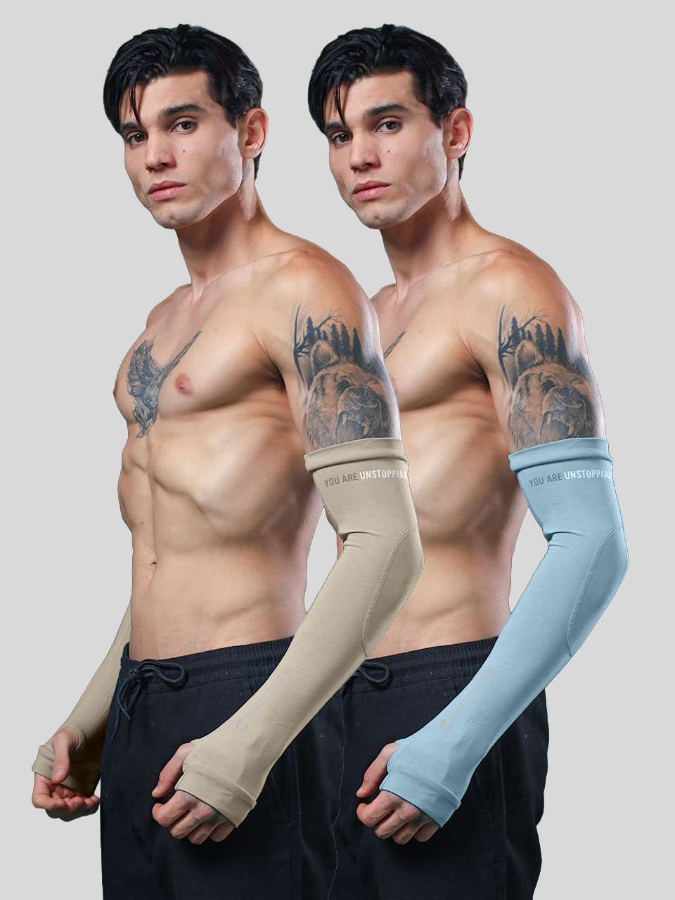 Unisex White Arm Sleeves (Pack of 2)
