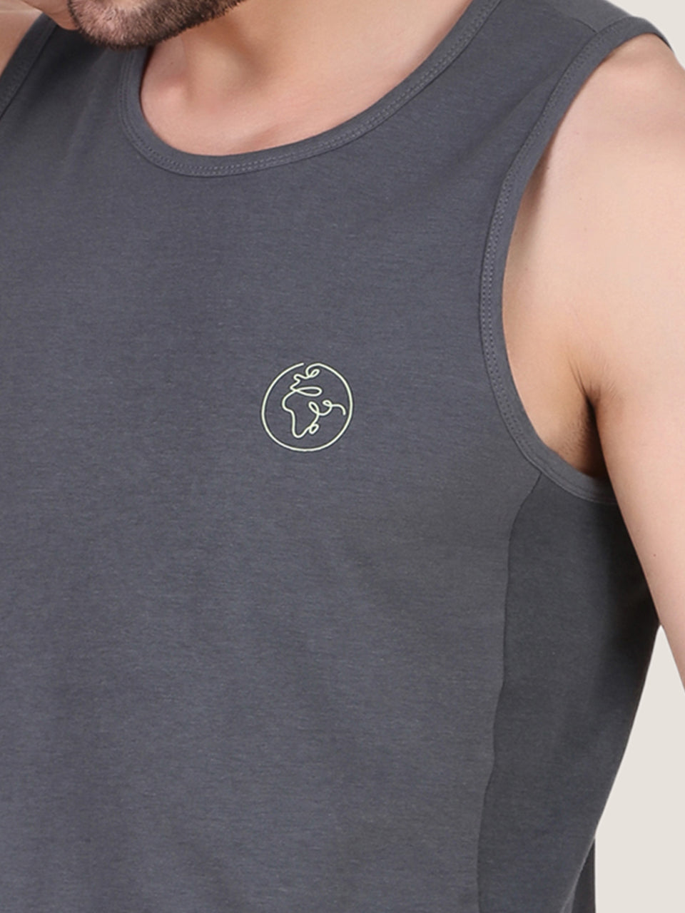 Retro Graphic Organic Bamboo Vest- Active Fit (Pack Of 2)