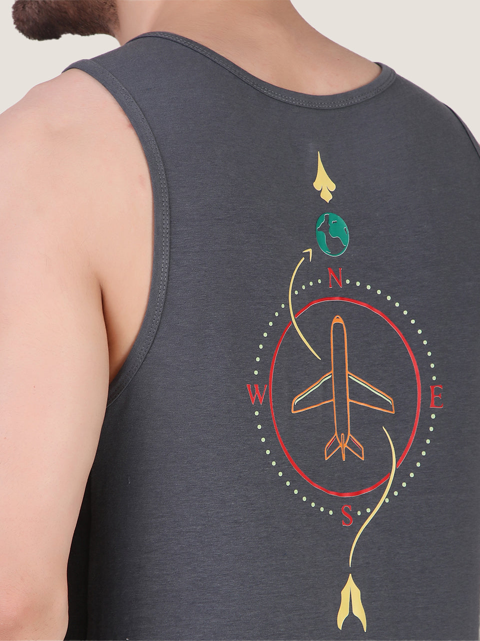 Retro Graphic Organic Bamboo Vest- Active Fit (Pack Of 2)