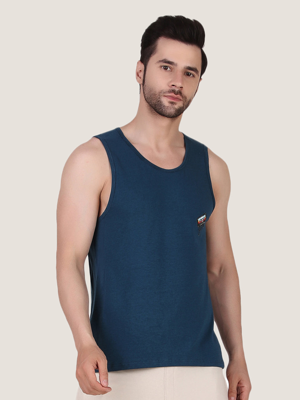 Retro Graphic Organic Bamboo Vest- Active Fit (Pack Of 2)