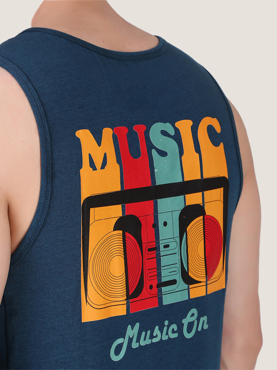 Retro Graphic Organic Bamboo Vest- Active Fit (Pack Of 2)