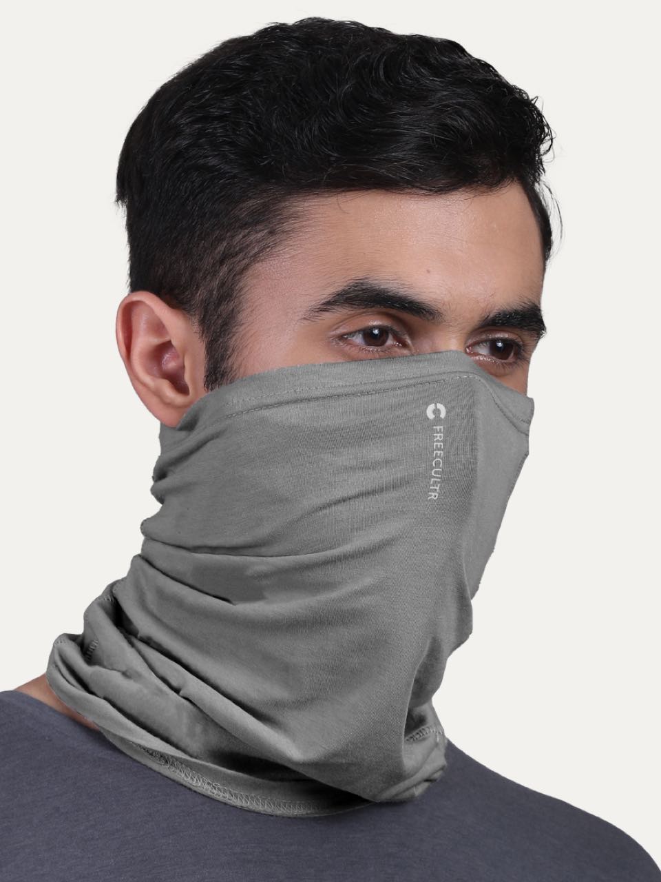 Unisex Iron Charcoal Bandana Masks - Printed (Pack Of 1)