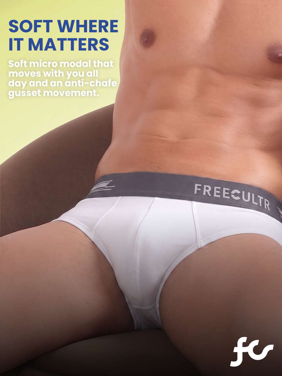Men's Anti-Bacterial Micro Modal Brief in Contrast Waistband (Pack of 1)