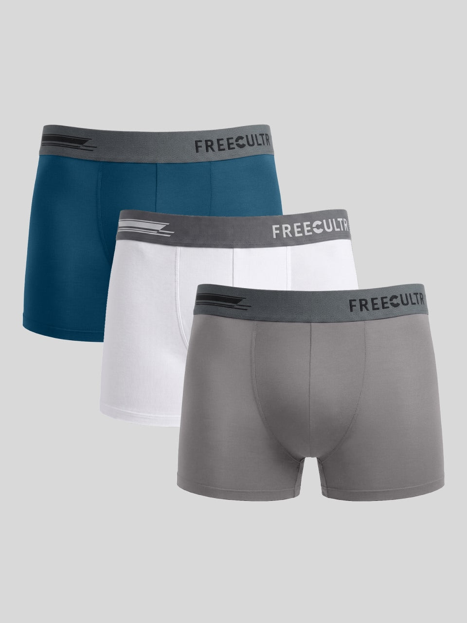 Men's Anti-Bacterial Micro Modal Trunk in Contrast Waistband (Pack of 3)