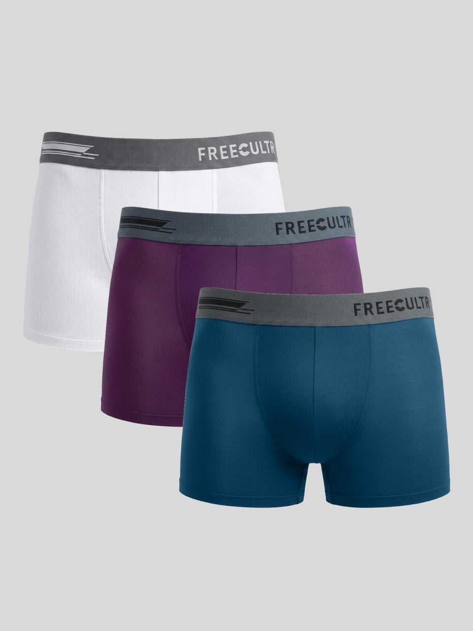 Men's Anti-Bacterial Micro Modal Trunk in Contrast Waistband (Pack of 3)