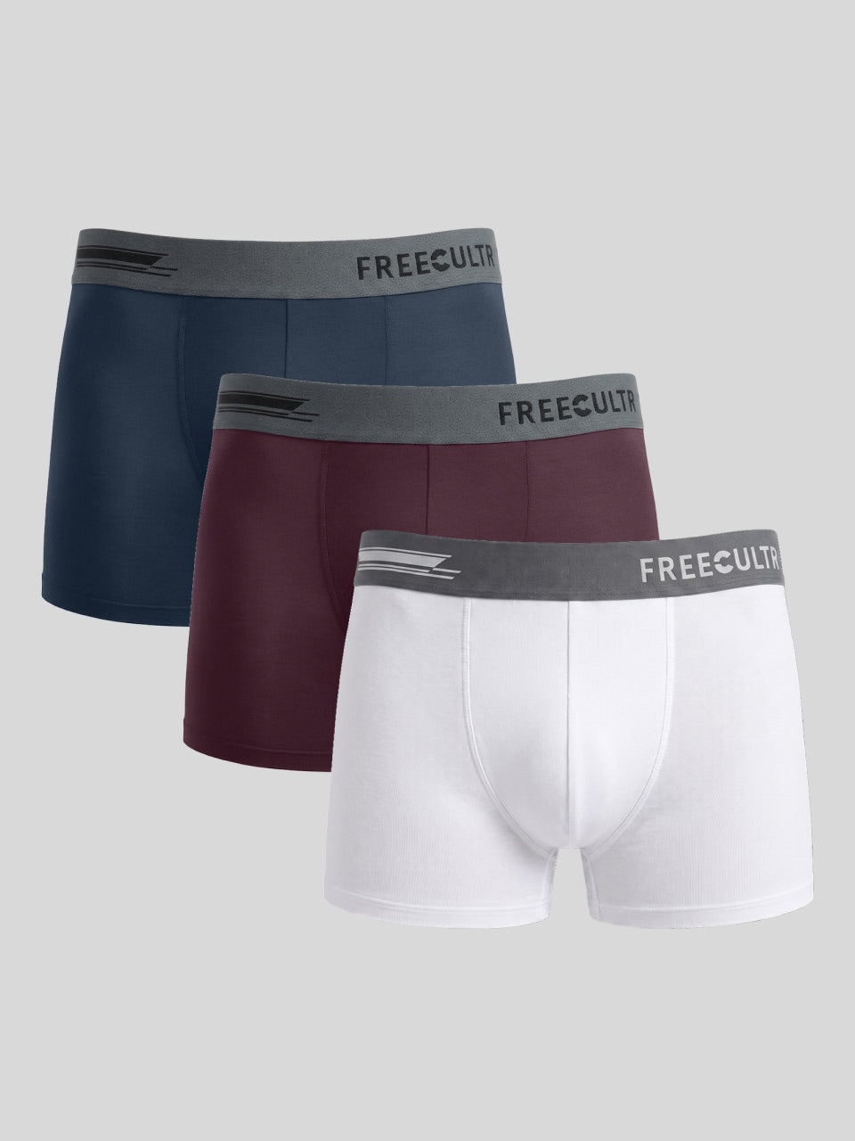 Men's Anti-Bacterial Micro Modal Trunk in Contrast Waistband (Pack of 3)