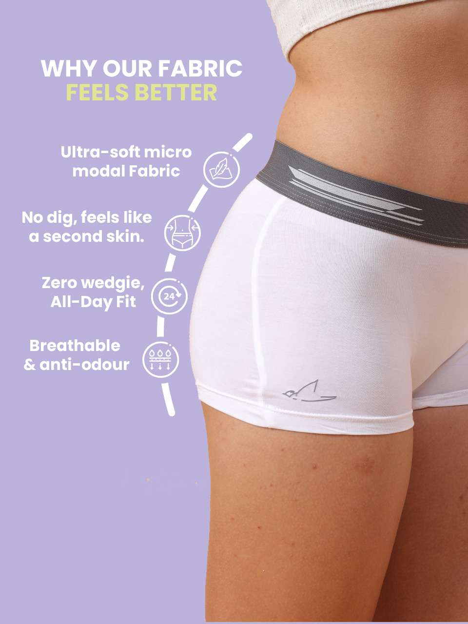 Women's Micro Modal Boy Shorts (Pack of 5)