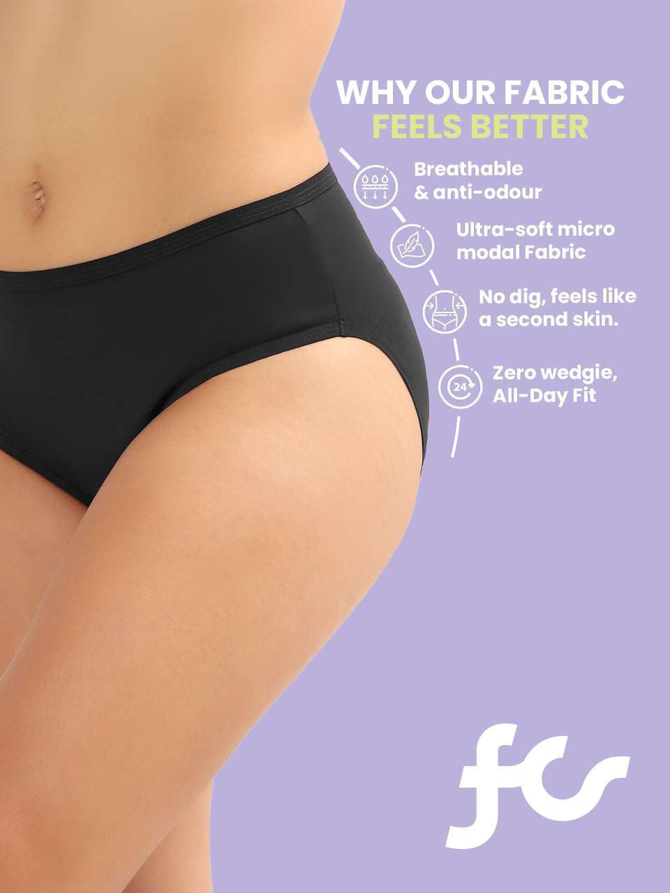 Women's Cotton Hipster Panties Pack of 3