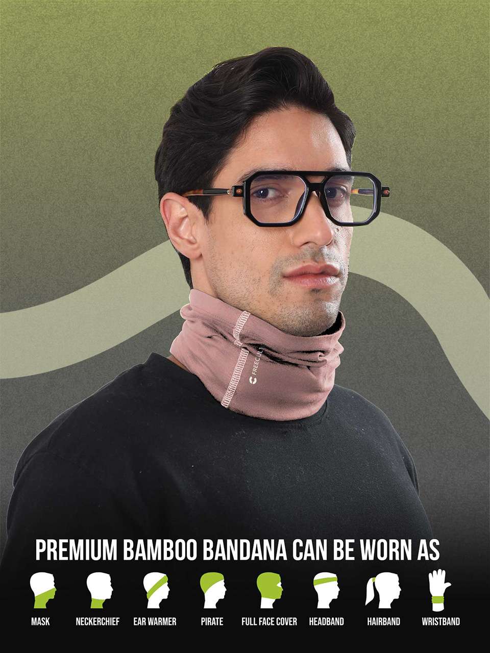Unisex Organic Bandana Masks - Printed (Pack of 1)