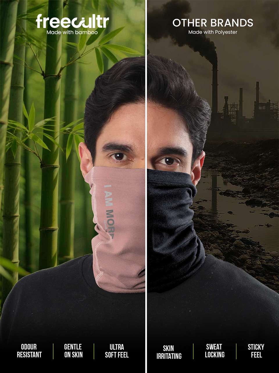 Unisex Organic Bandana Masks - Printed (Pack of 1)