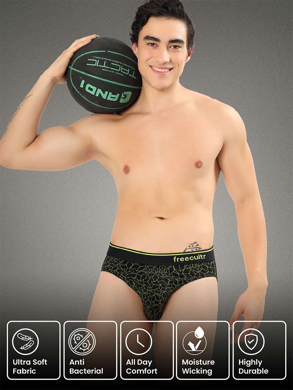 Men's Cotton Printed Briefs (Pack of 2)