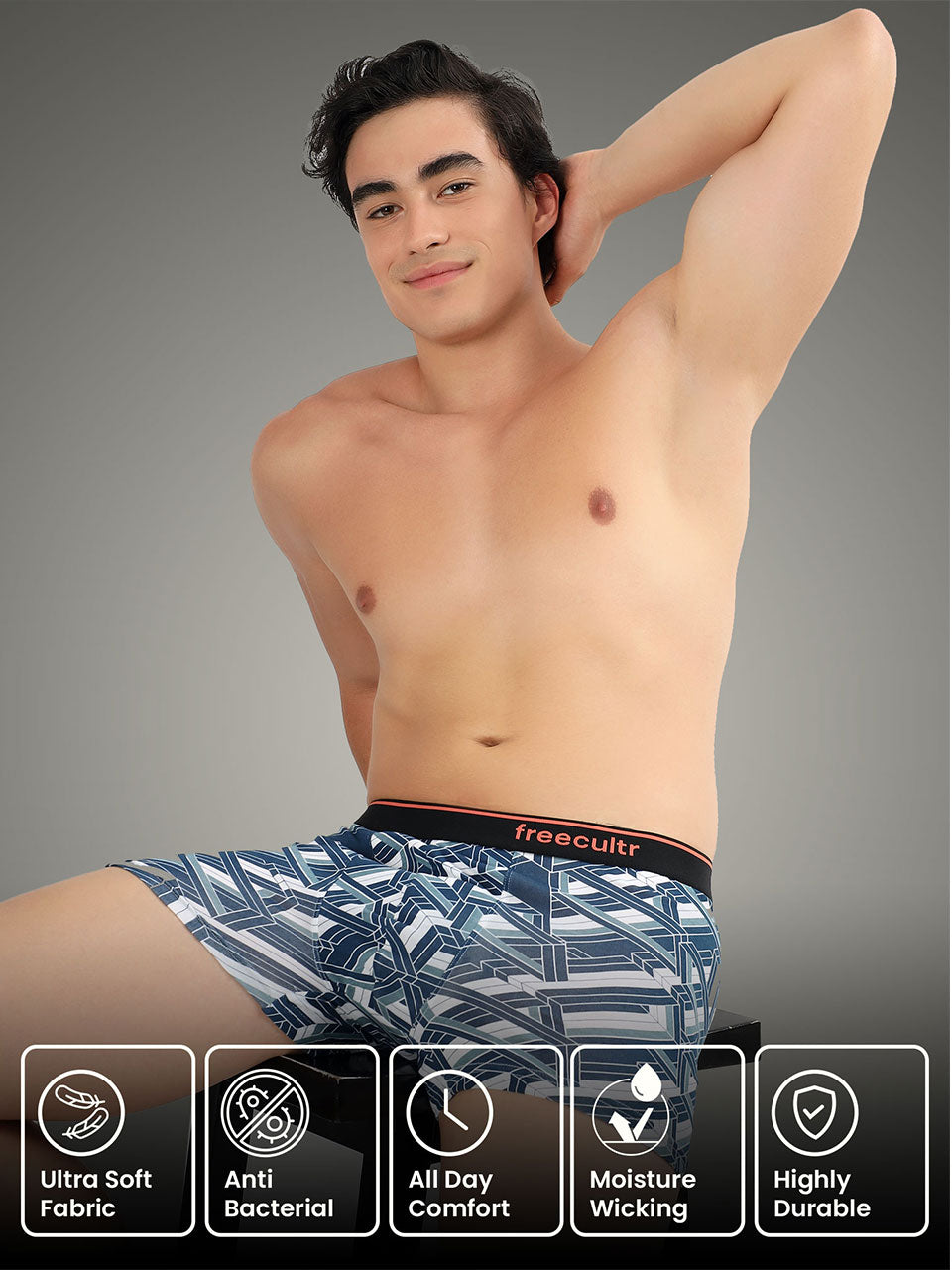 Men's Cotton Printed Trunk (Pack of 1)