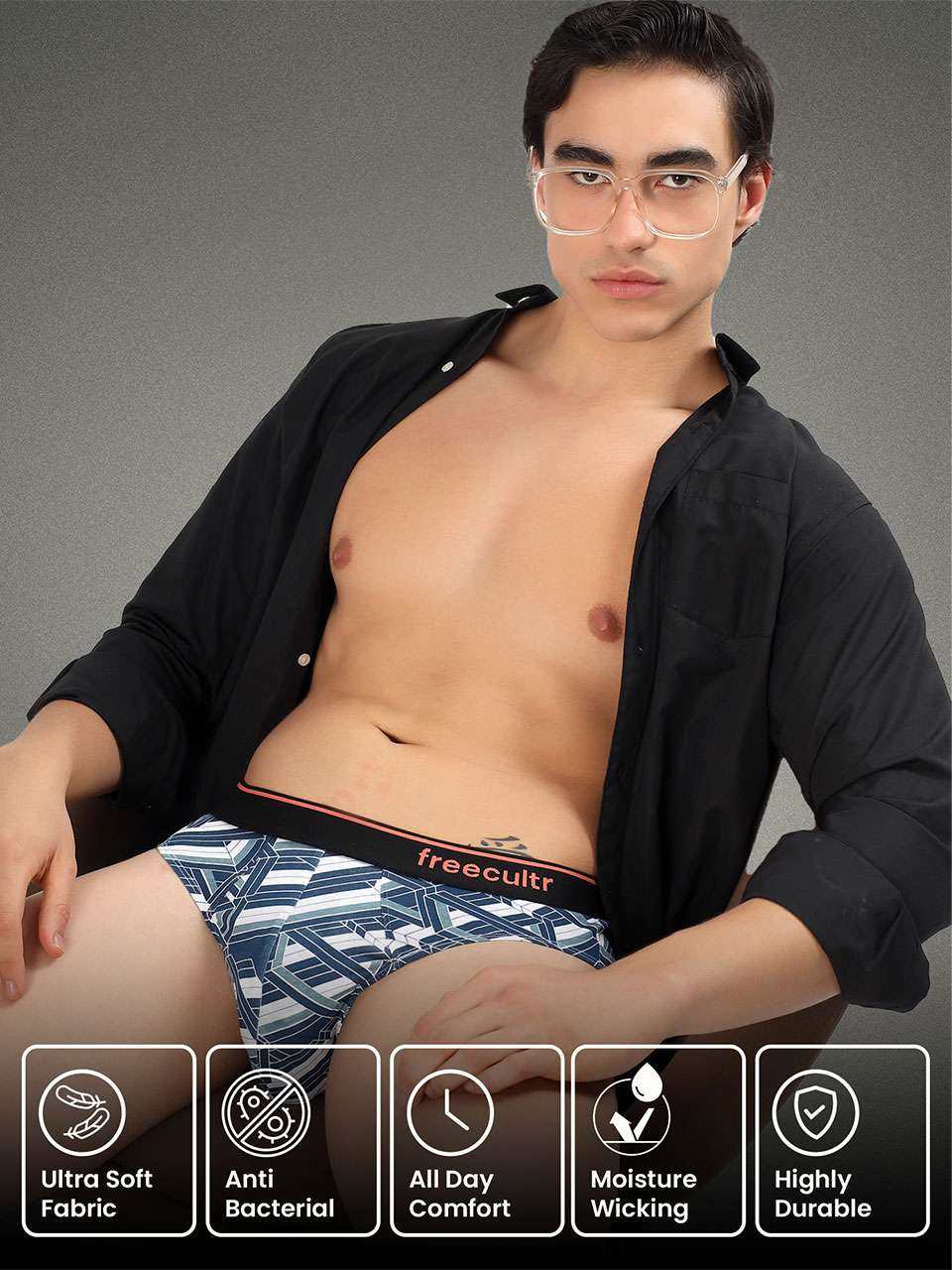 Men's Cotton Printed Briefs (Pack of 2)